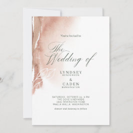 Convites Casamento Verde da Floresta Laranja Queimada por A