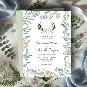 Convites Casamento Verde de DEER ANTLER Rustic Sage
