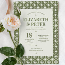 Casamento Verde de Groovy dos anos 70