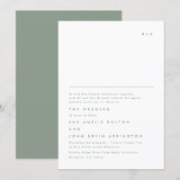 Casamento Verde de Monograma Simples