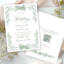 Casamento Verde do Ornamentado Floral Sage