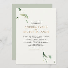 Casamento Verde Elegante Mínimo