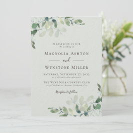 Convites Casamento Verde Eucalyptus Sage de Altas Extremida