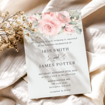 Casamento Verde Floral Rosa-Rosa-Blush Rústico