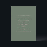 Convites Casamento Verde Mínimo Moderno Rosa e Sábio<br><div class="desc">Um layout minimalista com refinado texto cor-de-rosa esbranquiçado sobre um fundo verde empoeirado cria um sentimento moderno e romântico. O tipo limpo e o espaçamento generoso dão a este produto uma aparência elevada e eterno. Perfeito para casamentos contemporâneos com uma paleta macia e modesta.</div>