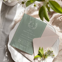 Casamento Verde Monograma Wreath Sage