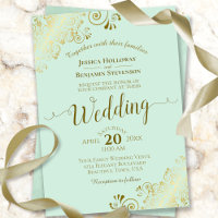 Casamento Verde Neo Mint, Elegante e Dourado Amigo