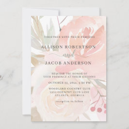 Convites Casamento Verde Pêssego Pêssego Rosa Esmagado