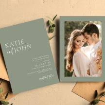 Casamento Verde Sage Moderno Minimalista