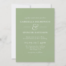 Casamento Verde Sage Moderno Minimalista