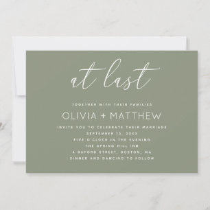 Convites Casamento Verde Salvia + Código QR Roteiro Minim