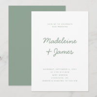 Casamento Verde Simples de Sábio Moderno com Scrip