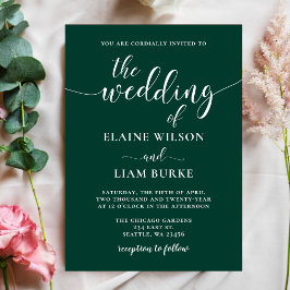 Convites Casamento Verde Simples e Moderno