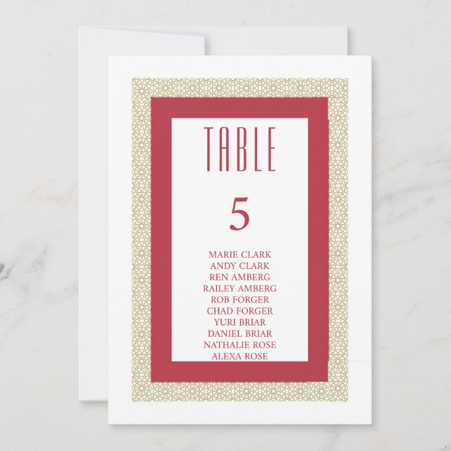 Convites Casamento Vermelho da Fronteira Geométrica Islâmic (Frente)