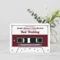 Casamento Vermelho De Vinho De Fita De Cassete Ret