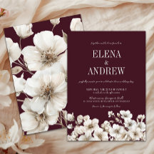 Casamento Vermelho e Branco da Borgonha Floral Ele