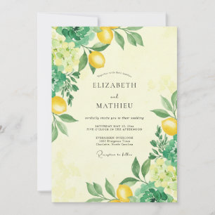 Convites Casamento Vibrante Amarelo em Amalfi