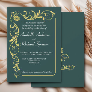 Convites Casamento Victoriano Elegante