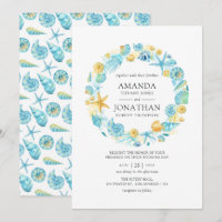 Casamento Vida Marinha Azul e Amarelo