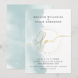 Convites CASAMENTO | Vidro Verde Teal