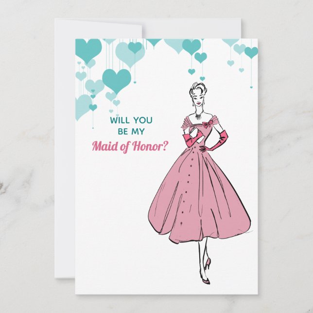 Convites casamento vintage 1950 (Frente)