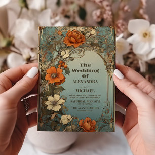 Convites Casamento Vintage Art Nouveau