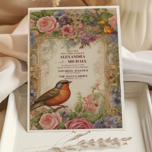 Convites Casamento vintage Art Nouveau de Mucha