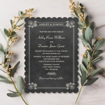 Casamento Vintage Black Chalkboard