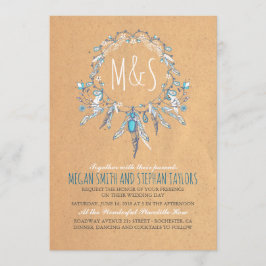 Convites casamento vintage boho dreamcatcher