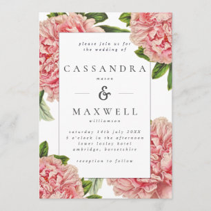 Convites Casamento Vintage Botânico Pia-Rosa Casamento Aqua