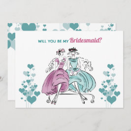 Convites casamento vintage Bridesmaid 1950