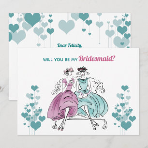 Convites casamento vintage Bridesmaid 1950