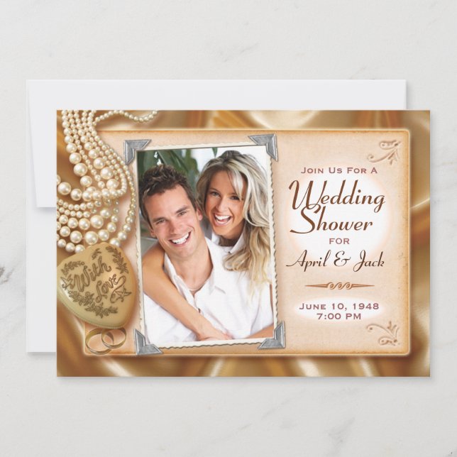 Convites Casamento vintage/Chá clássico (Frente)