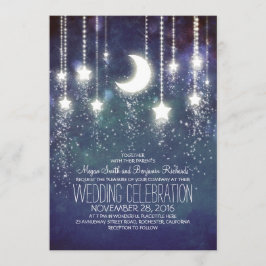Convites Casamento vintage das Luzes das Estrelas e das Cor