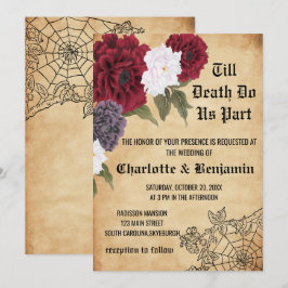 Convites Casamento Vintage de Halloween