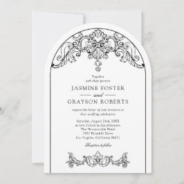 Convites Casamento vintage Elegante Rococo