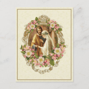 Convites Casamento vintage Elegante Tradicional Católica