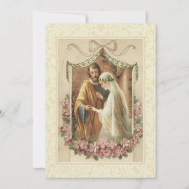 Convites Casamento vintage Elegante Tradicional Católica