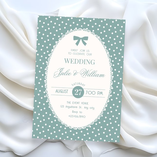 Convites Casamento vintage em pastel azul (Criador carregado)