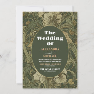 Convites Casamento Vintage Floral Art Nouveau