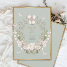 Convites Casamento Vintage Floral Peônia