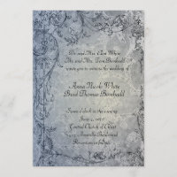 Casamento vintage gasto azul extravagante do