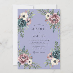 Convites Casamento Vintage Lavanda Mal-humorada
