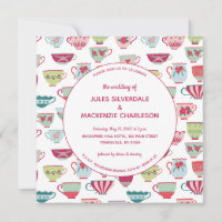 Casamento vintage Moderno do Tea Cups