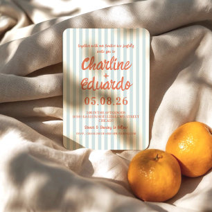 Convites Casamento vintage Moderno Strik Azul De Pastel Ret