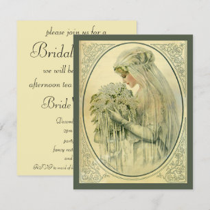 Convites Casamento vintage, Noiva Vitoriana, Chá de panela