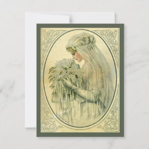 Convites Casamento vintage, Noiva Vitoriana, Salve a Data