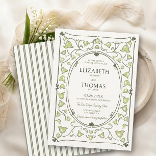 Convites Casamento Vintage Nouveau Chartreuse do Vale dos L