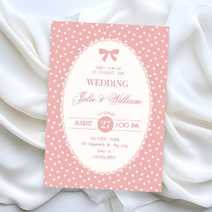 Convites Casamento vintage pastel rosa