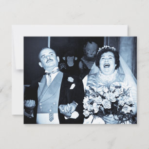 Convites Casamento vintage Picture Happy Casal Funny Bride